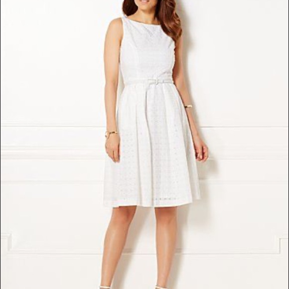 Eva Mendes Camila Eyelet Fit & Flare Dress 4